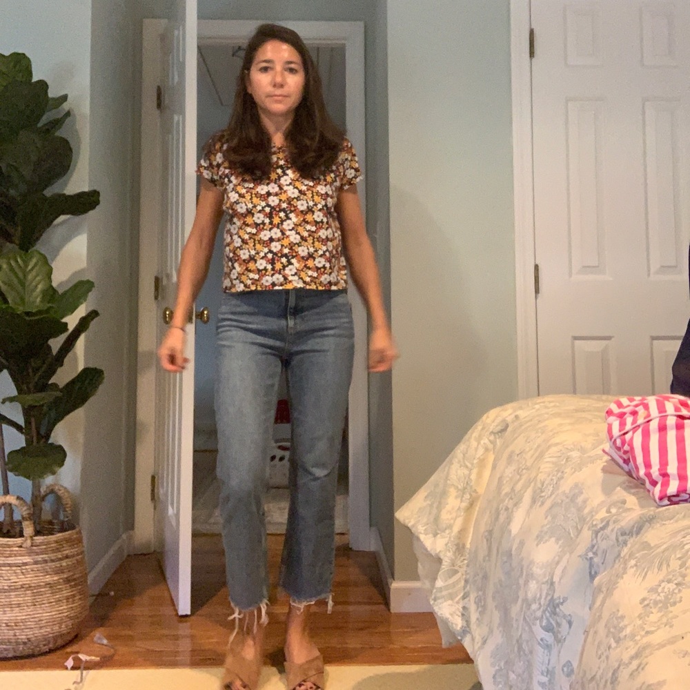 Topshop high waisted straight jeans